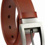 Revolvable Buckle Belt For Men Formal Business With Double Side Black Dark Brown