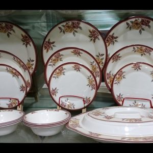87 Pieces - Melamine Plastic Dinner Set For 8 Person Service
