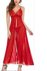 Night dress / sleepwear / nightwear / Red Short Nighty For Girls / women / ladies Floral Lace lingerie sleepwear for Women