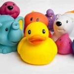 MiniMe 9pcs/set Cute Animals Swimming Water Toys for Children Soft Rubber Float Squeeze Sound Squeaky Baby Bath Toys