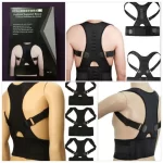 Premium Posture Support Brace Belt for Back Therapy - Upper Back Braces for Correcting Posture - Real Doctors Plus Back Support Belt (Black)