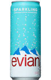 Evian Sparkling Natural Mineral Water Can