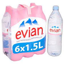 Evian water 1.5 litres (pack of 6)