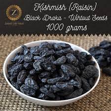 Kishmish(Raisin) - Black Draka - With Seeds - 500gm - Used For Baking
