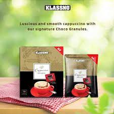 Klassno Cappuccino Vero Gusto With Choco Sprinkles Imported Coffee 10 Sachet Full Box