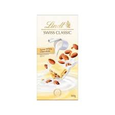 LINDT LES GRANDES ALMOND WHITE CHOCOLATE 150GM