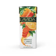 Livvel Lavida Orange Carrot Nectar - 1000 ml
