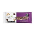 Pack of 5 x 45g NutriLov Granola Bars, Almond Cappuccino, Chocolate Chip & Coconut Peanut Butter & Raisin Lemon Cashew Chocolate Brownie
