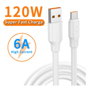 120W / 6A Super Fast Charging Micro USB data cable & Type C data Cable for All Smartphones | 120W 6A For All Mobile Phone Power Banks