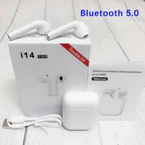 i14 TWS Airpods_ with Super Sound & High Quality Touch Sensors True Stereo Headphones with Built in Mic 10m Transmission Bluetooth Wireless Earbuds , Charging Case Sport Headset for all Bluetooth Smart devices.