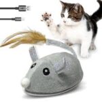 01 PCS New Interactive Sound Plush Rubber Mouse Pet Cat Realistic Sound Toys Flocking Mouse Funny Cat Toys Random Colors Pet Toys