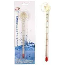 Aquarium Fish Tank Water Temperature Thermometer with Suction Cup Best Glass Thermometer For Fish Tank