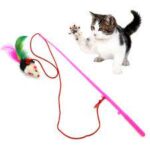 Cat Imported Mouse Stick with Bell