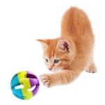 Cat plastic Playing Ball with bell