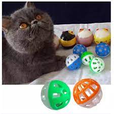 Cat plastic Playing Ball with bell - cat toy ball