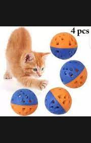 Cat plastic Playing Ball with bell