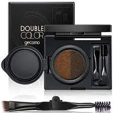 GECOMO Double Color Air Cushion Eyebrow Makeup Dye Palette With Eyebrow Brush