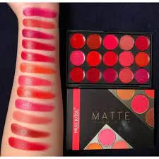 Miss Rose 15 Color Lipstick Matte Lip Cream Palette