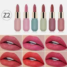 Miss Rose 6 Color Velvet Matte Lipstick - Set Of 6pcs