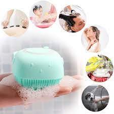 Silicon Bath Body Brush Shower Brush Pets With Soap Dispenser Baby Pet Bath Scrubber Ultra Soft Silicone Bath & Shower Brush Silicone Body Brush Massage Bath Brush Shower Scrubber Loofah Brush Bath Accessories Pets