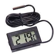 TPM10 Instant Read Aquarium Digital Thermometer Fish Tank Waterproof Probe Reptile Terrarium LED Display Gauge For Plant Soil Refrigerator ( With Batteries )