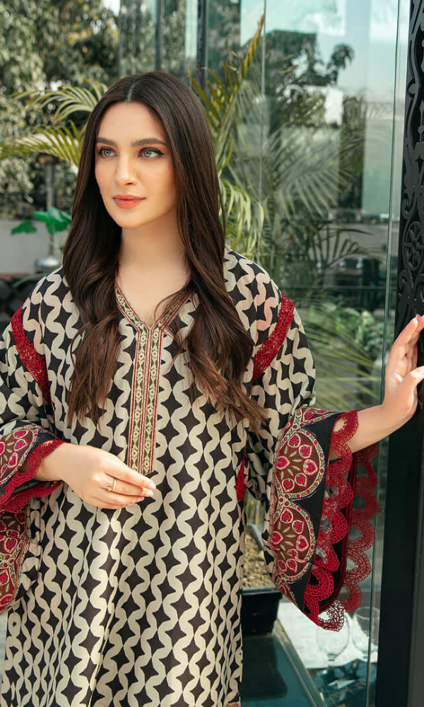 Vanya - 2PC Lawn Printed Shirt With Printed Lawn Trouser - Image 2