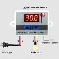 XH-W3001 Temperature Controller AC-220v Digital Thermostat LED Thermometer Controller Switch W3001