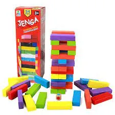 4 PCS Mini Jenga Wooden Toys Fascinating game Best Quality