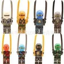 8 Pcs Ninjago Mini Figures Kai Jay Sensei Wu Master Building Blocks Toys