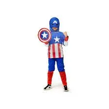 Captain America Costume For Kids With Eye and Head Cover From 3 Year To 10 Year