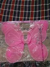 Fairy Wings Set For Girls Red White Purple Pink Light Blue Butterfly Wings set for Kids Party Dress Costume