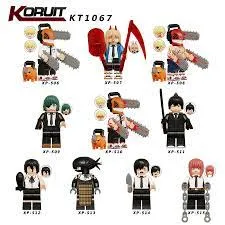 Single Sale Chainsaw Man Figures Building Blocks Denji Pochita Makima Anime Minifigures Children Toys KT1067