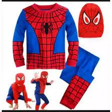 spiderman costume for 2 to 8 years kids and boys with mask
