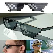 Thug Life Attitude Sunglasses Novelty MLG Pixelated Glass 6 Bit Pixel for kids and adults