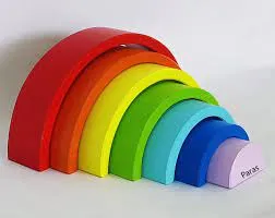 Wooden rainbow 7 pieces stackers