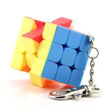 ni 333 Keychain Magic Cube Stickerless Speed Cube Puzzle Educational toy For ldren Kids