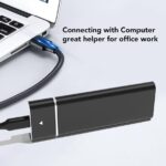 Aluminum M.2 NVME SATA SSD Enclosure, USB 3.1 10Gbps Type C Tool Free (TFZ)