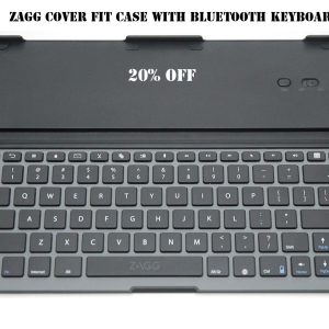 ZAGG Cover Fit Case with Bluetooth Keyboard for Mobile or Tab Black (TTZ)