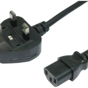 Computer Power Supply Cable Cord UK Plug Branded for Monitor, Printer, Mining Machine 1.5m ( TtZ)