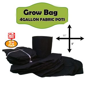 Pack Of 10 Grow Bag I 4 Gallon 11X9 grow bags I For Plants Fabric Pots For Growing Plants Grow bags (9fF0)