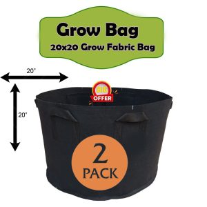 Pack Of 2 Grow Bag I 18 Gallon Fabric grow bag 20 X 20 I High Quality Grow Bag (TFZ)