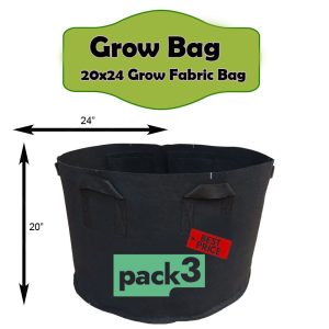 Pack Of 3 Grow Bag I 20 Gallon Grow Bag I 20 X 24 I For vegetables For kitchen gardening lovers ( FFZ)