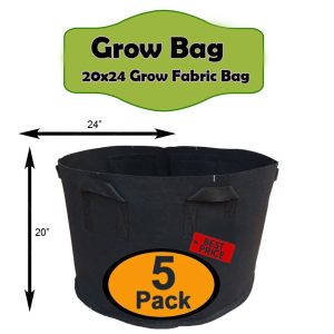 Pack Of 5 Grow Bag I 20 Gallon Grow Bag I 20 X 24 I For vegetables For kitchen gardening lovers ( FFZ)