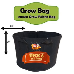 Pack Of 6 Grow Bag I 18 Gallon Fabric grow bag 20 X 20 I High Quality Grow Bag (TFZ)