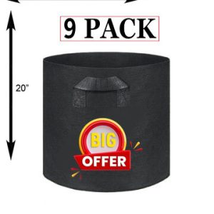 Pack Of 9 Grow Bag I 20 Gallon Grow Bag I 20 X 24 I For vegetables For kitchen gardening lovers ( FFZ)