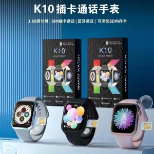 Smart Watch K10 Men Women Smartwatch Support BT Sim Call TF Card Music Play For Android&IOS Phone sim working
