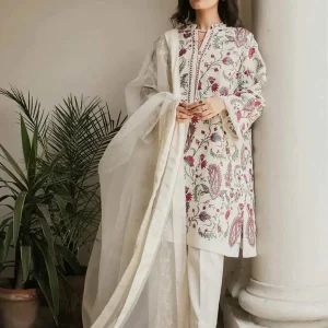 Zara Shajahan - 3PC Embroidered Lawn Suit