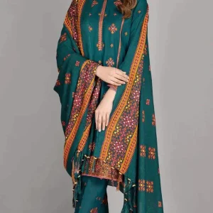 Bareeze- 3PC Lawn Embroidered Shirt with Embroidered Linen Dupatta