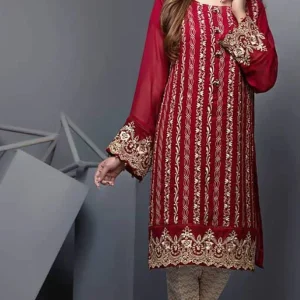 Batik - 2PC Dhanak Sequence Embroidered Shirt With Dhanak Embroidered Trouser