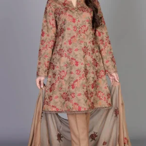 Bareeze - 3PC Lawn Full Heavy Embroidered Shirt with Embroidered Dupatta